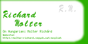 richard molter business card
