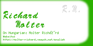 richard molter business card